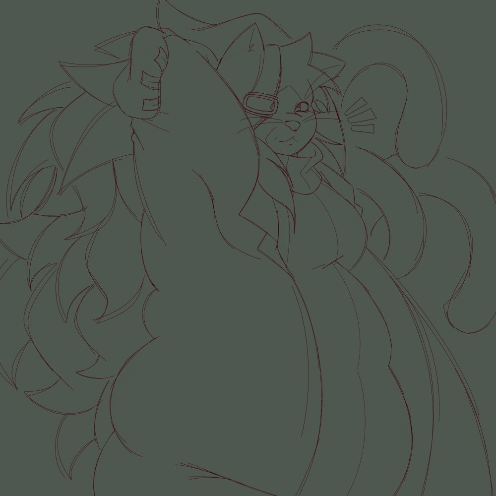 jubei from blazblue but a bit more headcanon-y and wearing an outfit someone i commissioned drew him in, thought it looked pretty cute