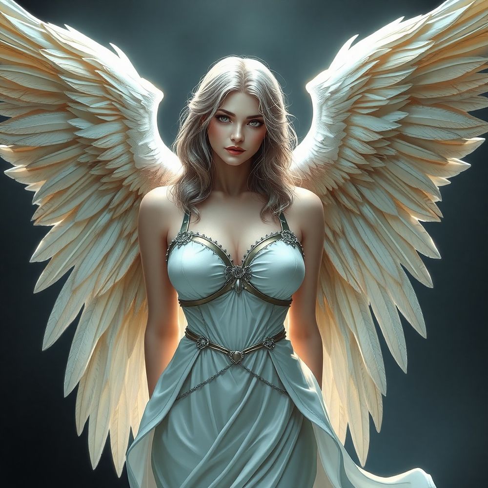 #AI #art #female #beauty #angel #wings