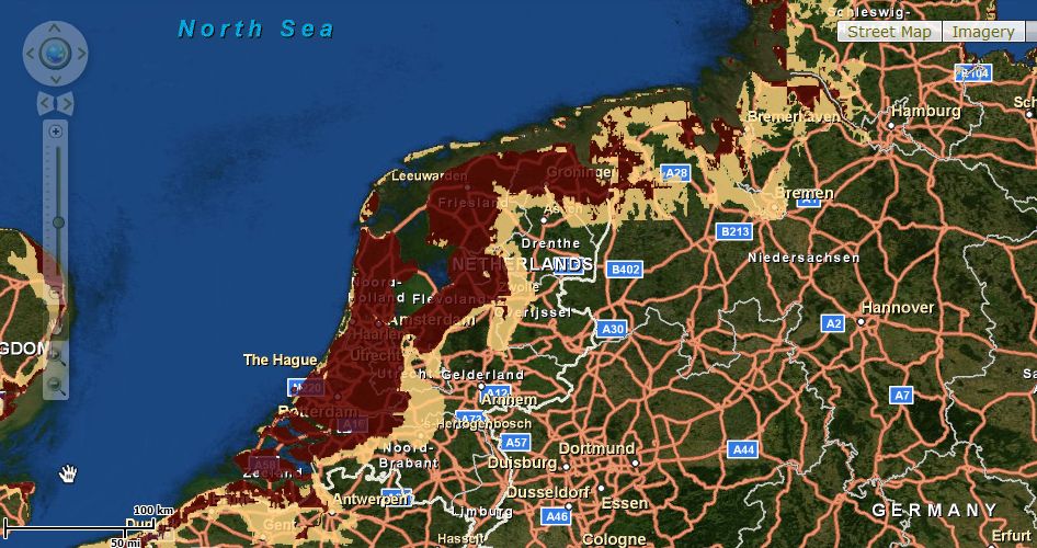 One and 6 meters of SLR 

https://skepticalscience.com/pics/Netherlands1-6mrise.png