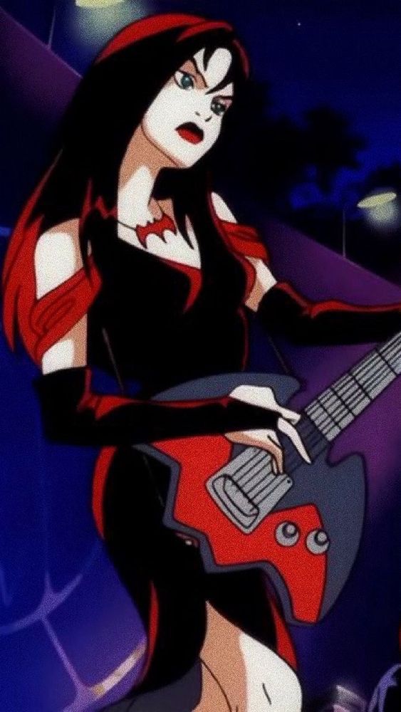 a photo of thorn, of the hex girls, from “scooby doo and the witch’s ghost” (1999)