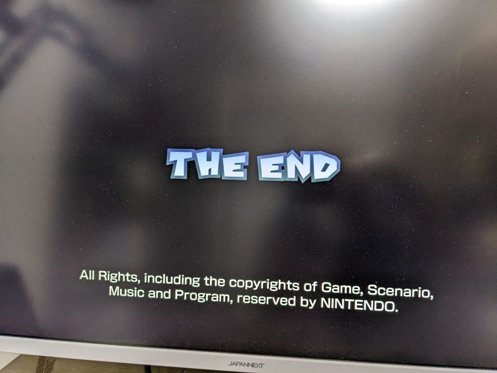 The End in the Mario font.