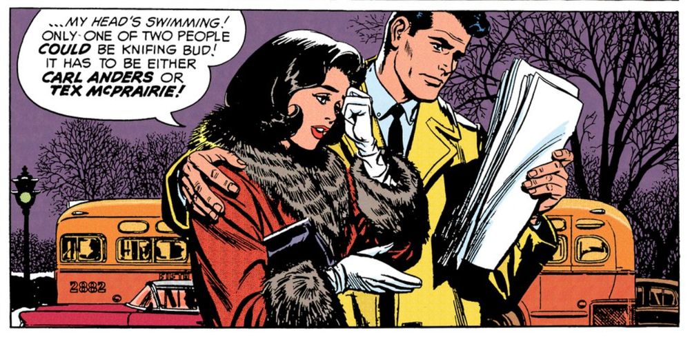 Mary and Pete from the On Stage comic strip by Leonard Starr.