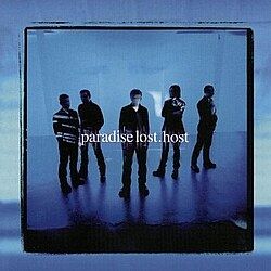 Capa do álbum Host, lançado pela banda britânica Paradise Lost em 1999. Nela são visíveis as silhuetas dos 5 membros sobre um fundo azul.