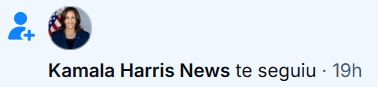 print escrito "kamala harris news te seguiu"