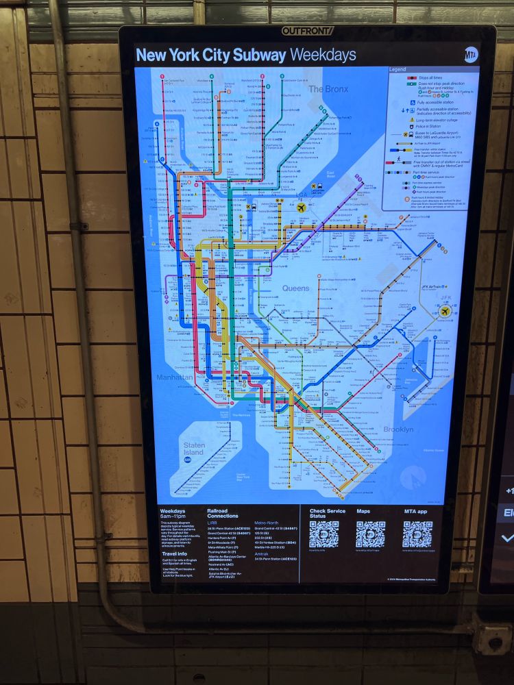 subway diagram on a screen in a station