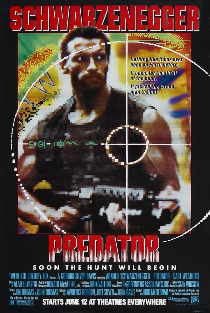 Arnold as Dutch on the poster for Predator.