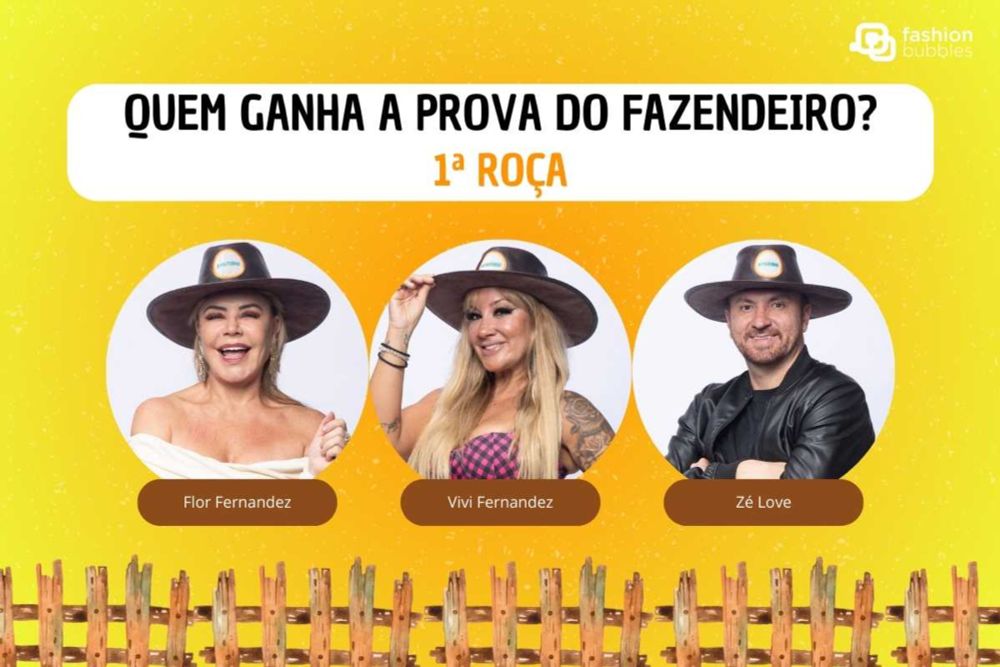 Enquete A Fazenda 16: quem você quer que vença a 2ª Prova do Fazendeiro, Flor, Vivi ou Zé Love? | Fashion Bubbles