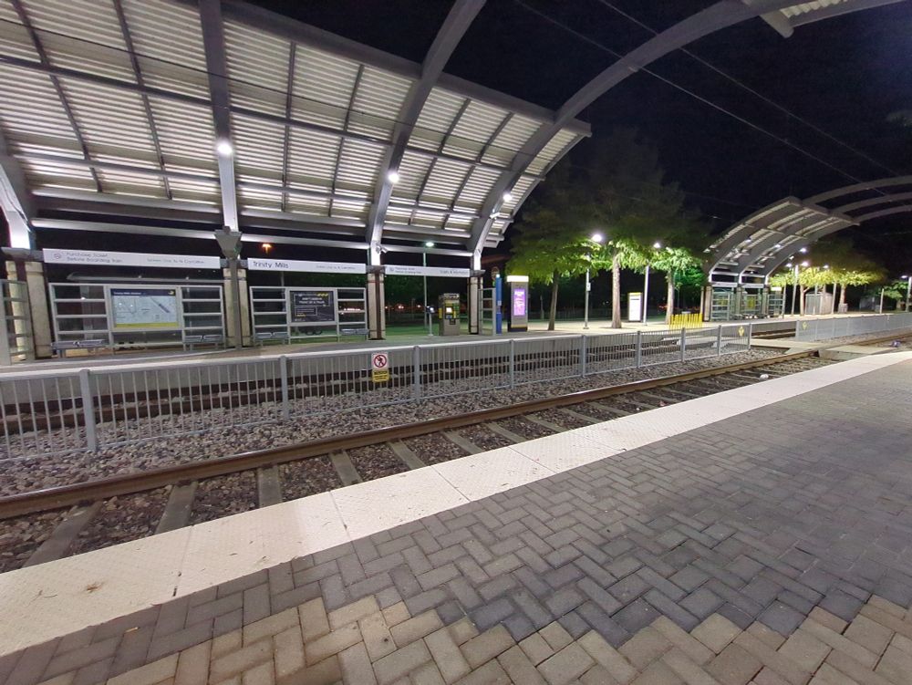 a view of Trinity mills station 