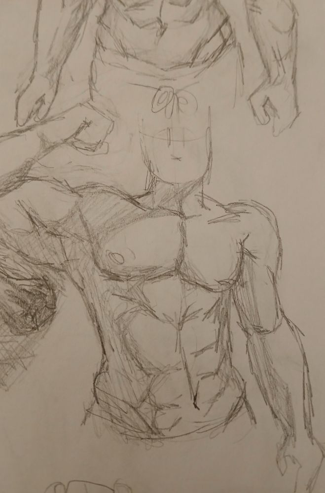 Traditional art of a muscle body 