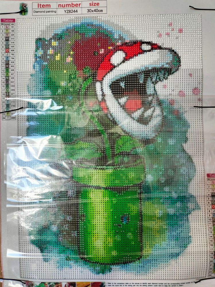 Canevas de Diamond Painting Fleur Piranha de Mario