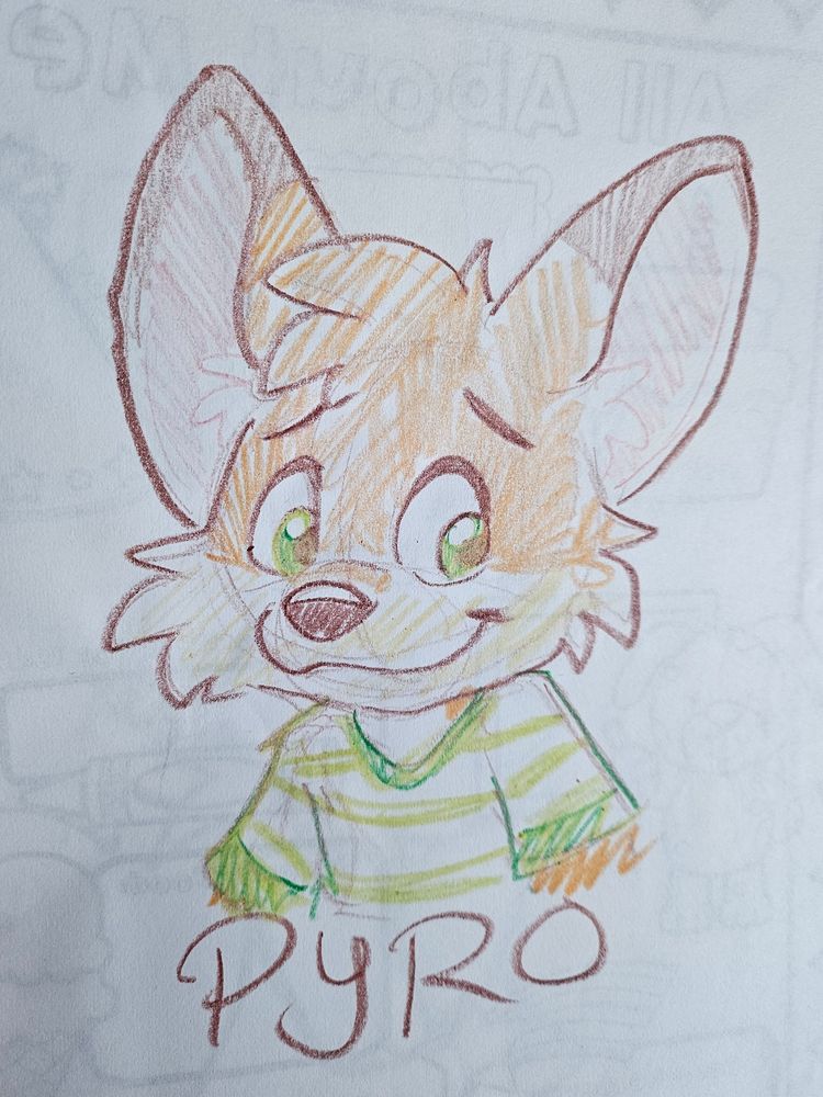 Drawing of PyroTheFox by PacoPanda