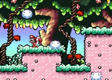 Yoshi's Island Touch Fuzzy get Dizzy level