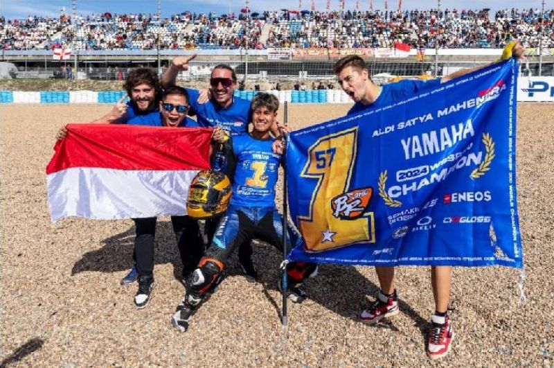 Cetak Sejarah, Aldi Satya Mahendra Juara Dunia WorldSSP300 2024