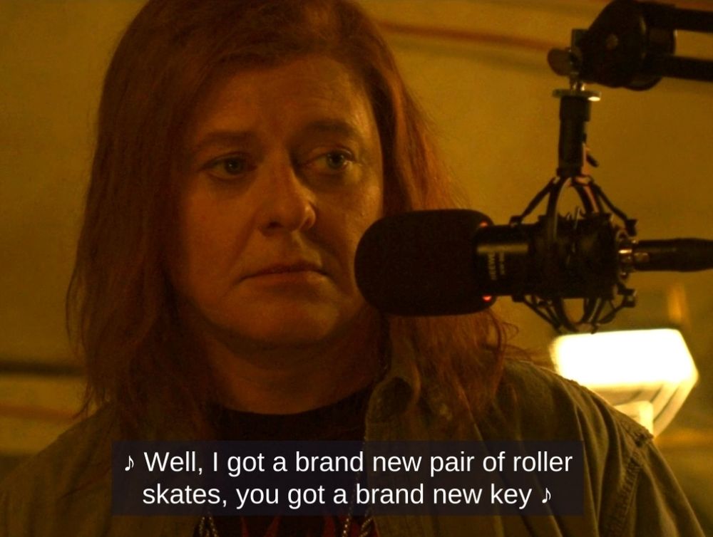 Dave Foley in a newer Kids in the Hall Sketch as a post apocalyptic DJ with access to only one song, Brand New Key. The lyrics "Well, I got a brand new pair of roller skates, you got a brand new key"