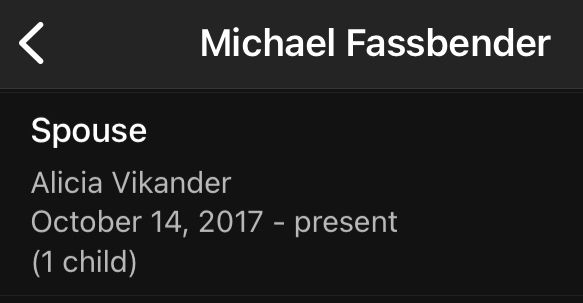 Michael Fassbender's spouse is Alicia Vikander