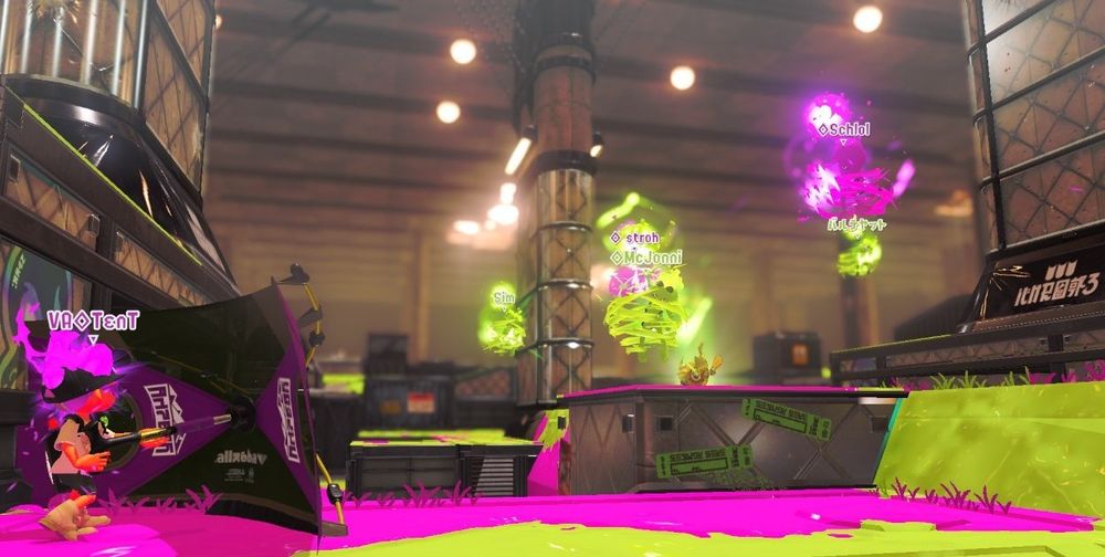 An image of the members of TVA, all charging booyah bomb while the Captain, TenT, tries to guard himself with a Tent schield (it will fail)