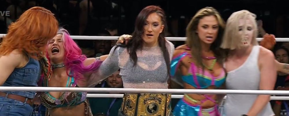 Jamie comforting Mina. Kris being a protective mom. Harley looking PISSED. Toni looking crazy. 