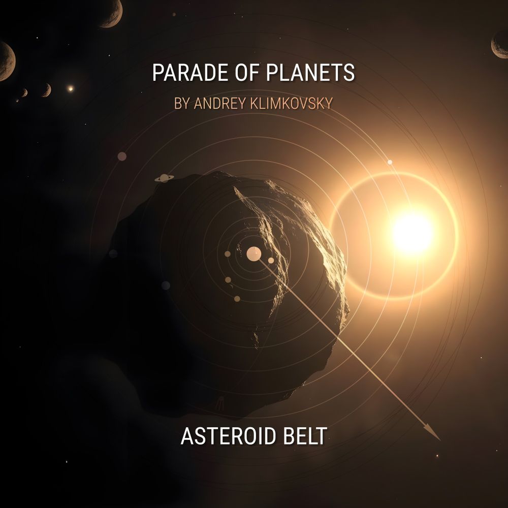 Andrey Klimkovsky - 2024 - «Parade of Planets» project - «Asteroid belt» album

01. Phaethon's ghost
02. Ceres
03. Pallas
04. Juno
05. Vesta
06. Astraea
07. Hebe
08. Iris
09. Didymos and Dimorphos
10. (ABC Union) Asteroid Belt Civilizations Union

Bandcamp: https://klimkovsky.bandcamp.com/album/asteroid-belt

#AndreyKlimkovsky #ParadeOfPlanets #AsteroidBelt #Music #ElectronicMusic #Ambient #NEANERecords