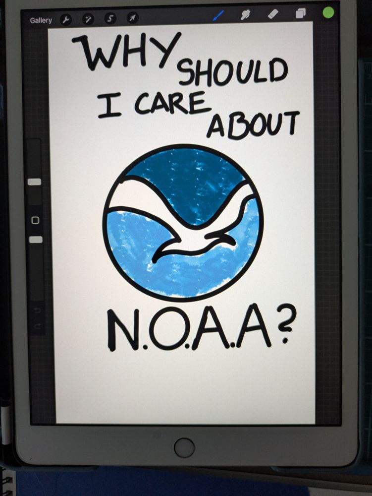 Screen shot of a cover that reads "Why Should I Care About NOAA?" with the blue NOAA insignia inbetween the words.