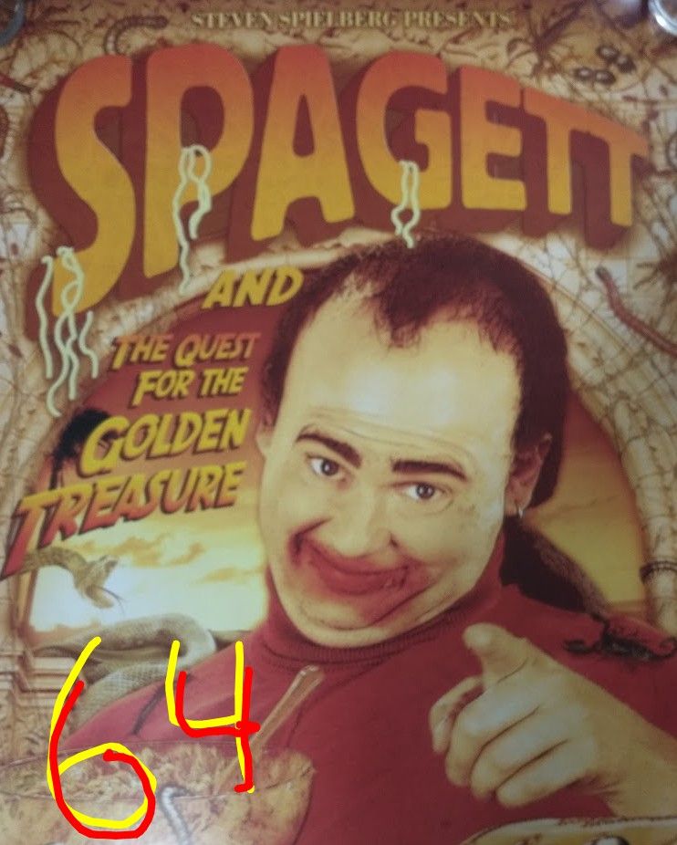 A strange man pointing at you, his mouth stained with ooh-mama's spaghetti sauce, a bowl of spaghetti teasingly in hand, and thou.