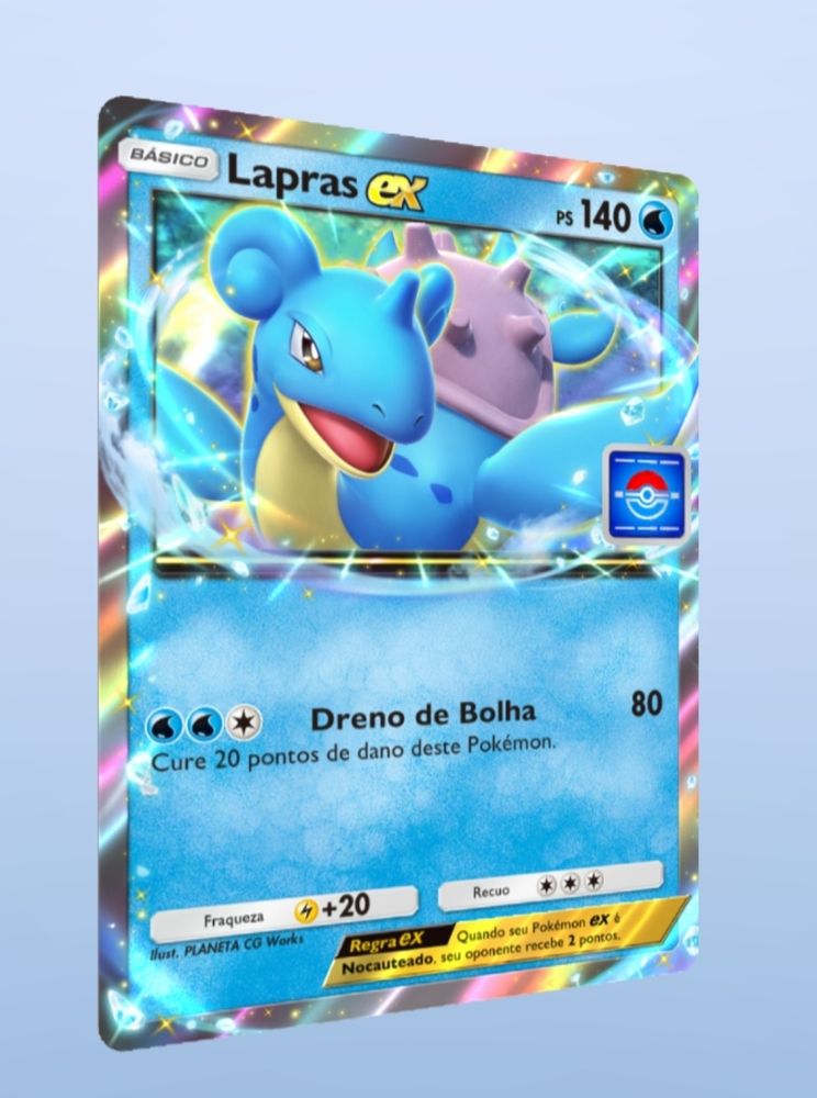 Carta Lapras ex do jogo Pokémon TCGP