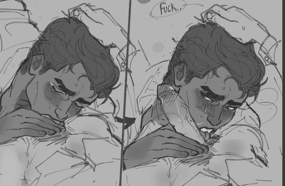sketch of jayce sucking viktors dick 