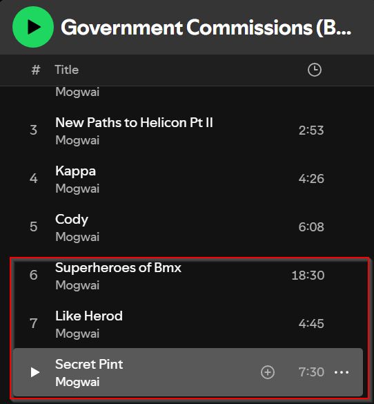 Government Commissions inaccurate tracklisting on Spotify
