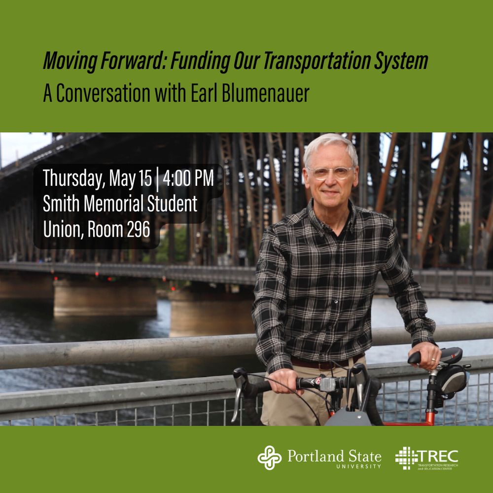 Moving Forward: Funding our Transportation System - A Conversation with Earl Blumenauer
Thursday, May 15 | 4-5 PM