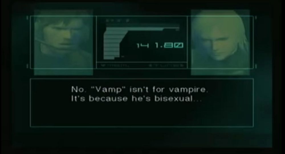 No. "Vamp" isn't for vampire.
It's because he's bisexual.