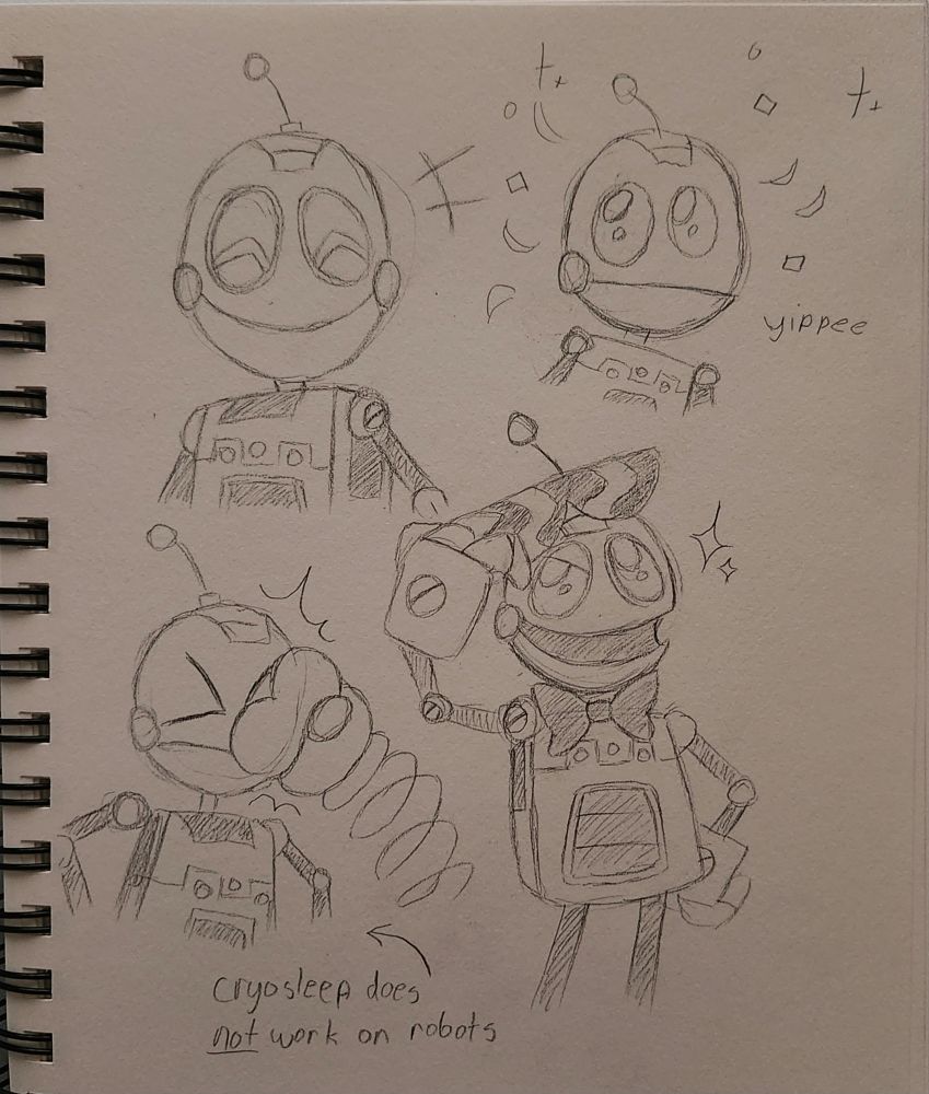 Various doodles of Clank.