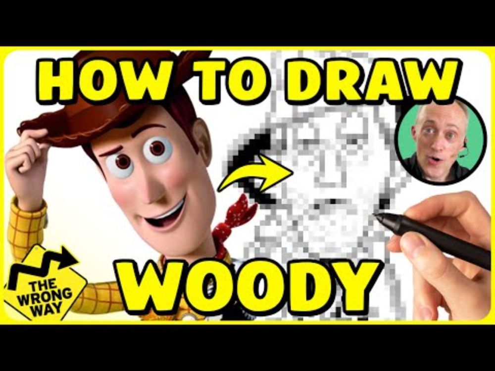 How to Draw Woody (Toy Story) • The Wrong Way