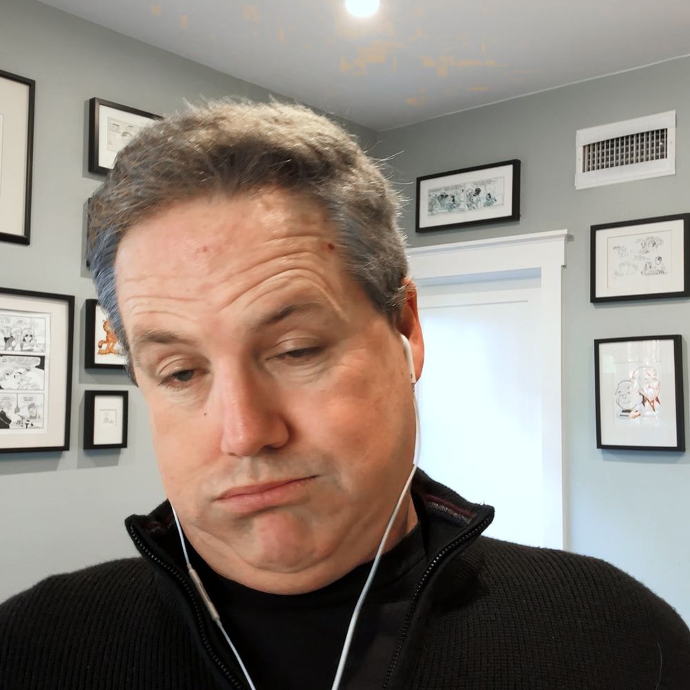Dave Kellett after eating too much pasta