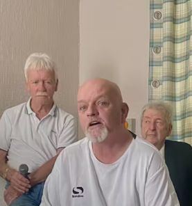 the Northern Boys in someone's lounge