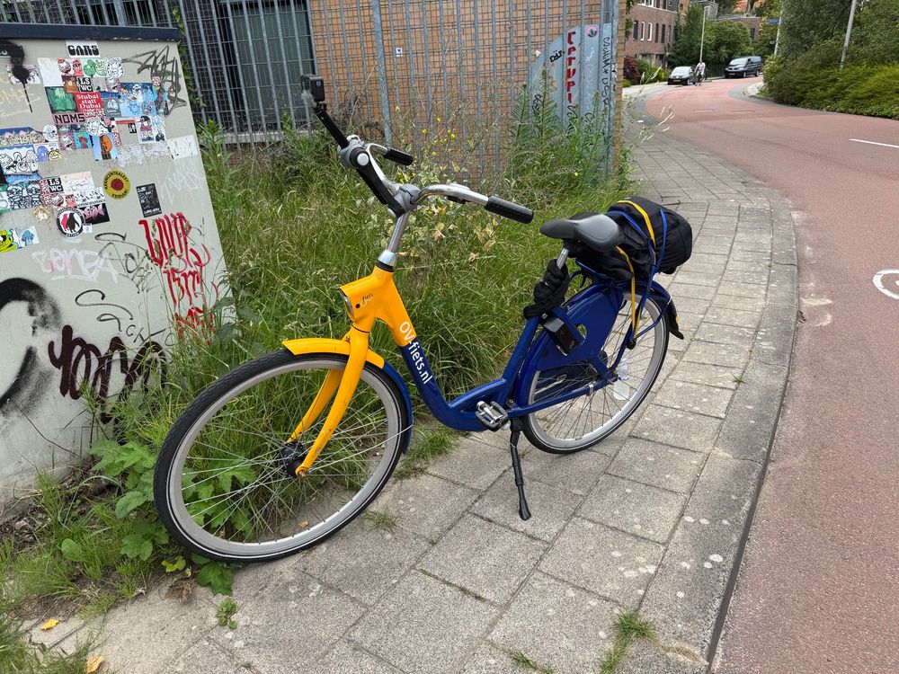 An OV fiets. The rental bikes/shared bicycle scheme from the Dutch Railways. 