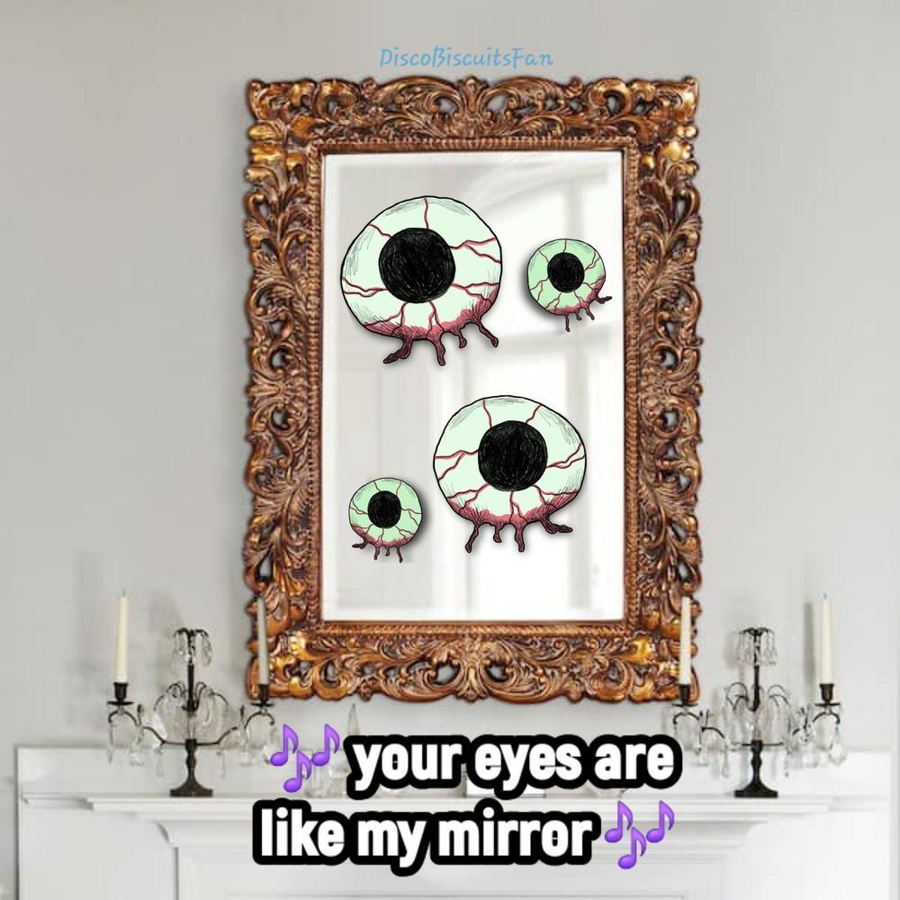 Eyes on a mirror 
