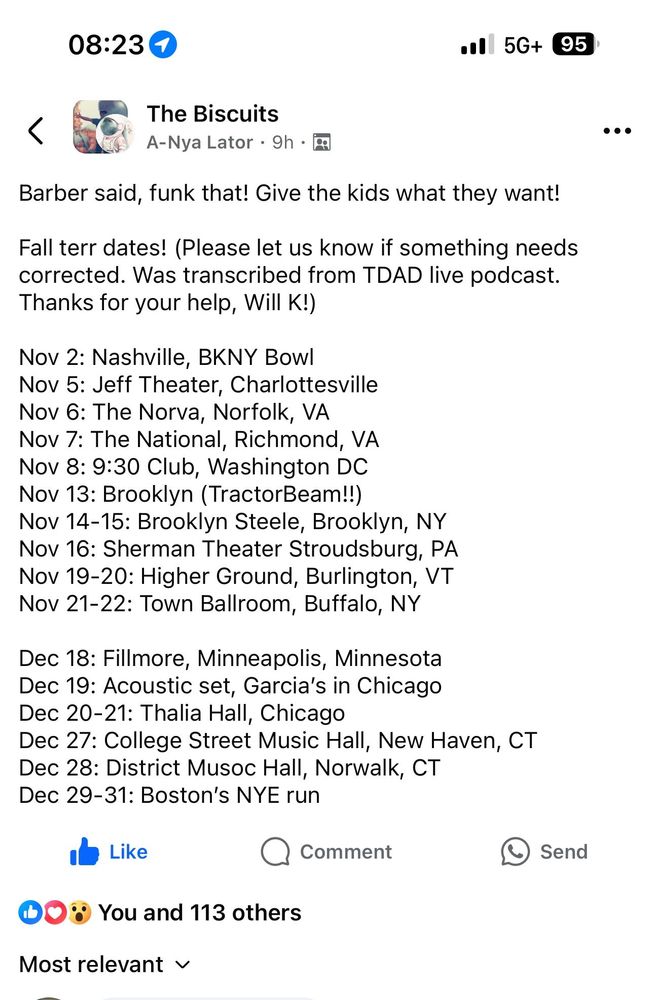New dates for the disco biscuits 