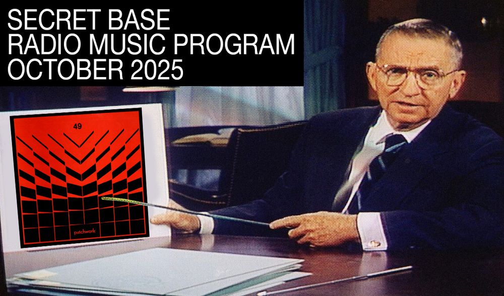 ross perot presenting a chart from his 1992 campaign informercial except the chart is the production music album Patchwork 49