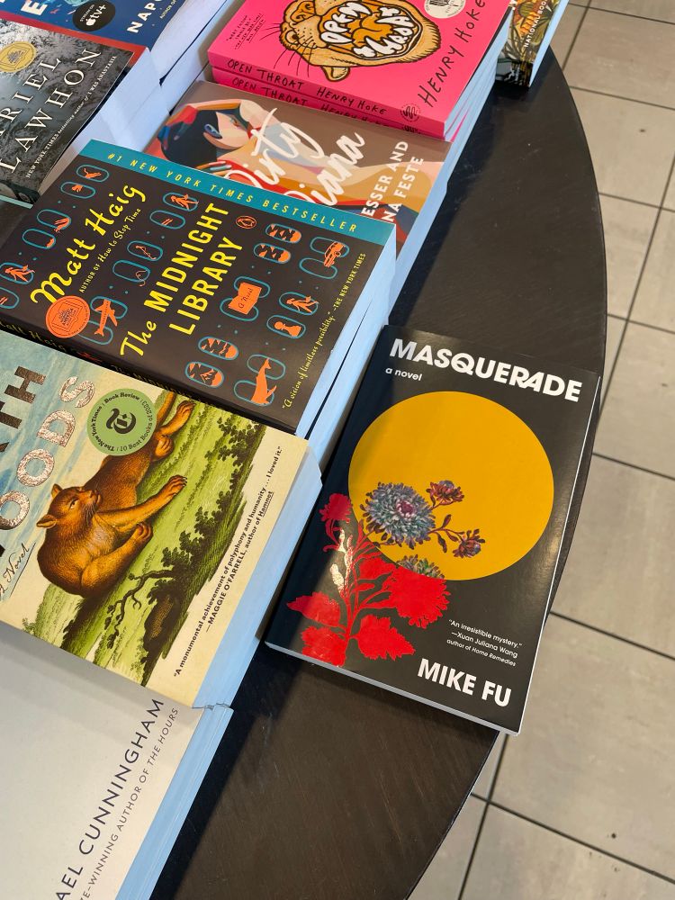 Mike Fu’s novel Masquerade, waiting to be purchased at Barnes and Noble. 