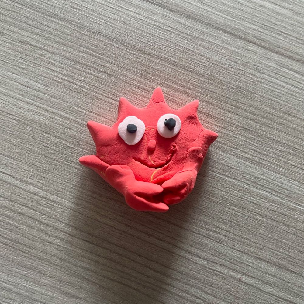 Ferris the Crab from RustLang made in modelling clay