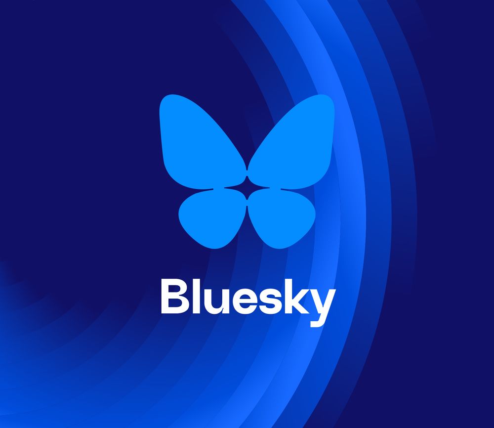 A tweaked version of the Bluesky logo with a star shape in the center.