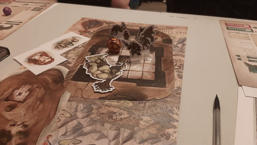 Some adventurers visiting a giant in a tower