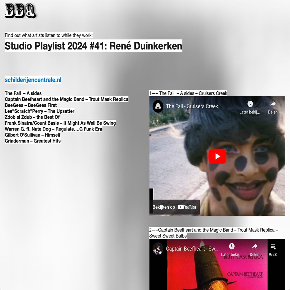 Artists share their favorite music with each other.
Find new music and see if it resonates with the creative output.