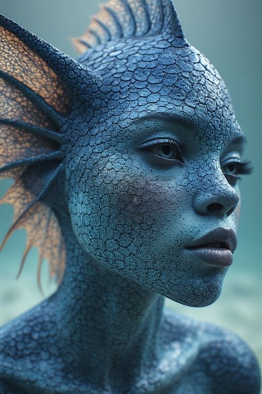 aquatic human-fish hybrid female