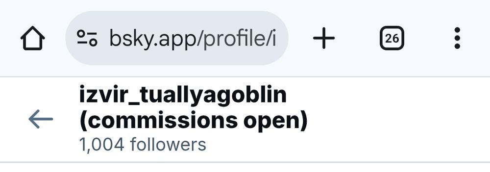 Screenshot showing the followercount is at 1004