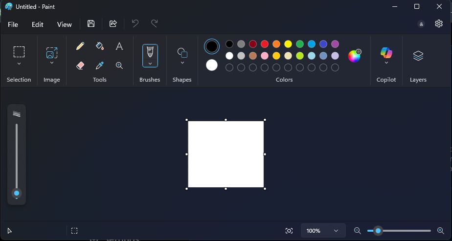Microsoft paint. One of the ribbon elements is 