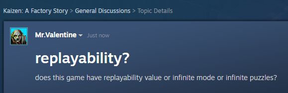 replayability? does this game have replayability value or infinite mode or infinite puzzles