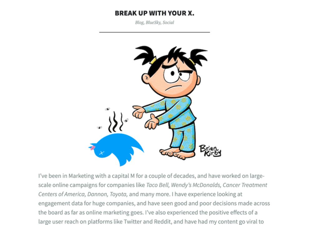 "Break Up With Your X" - Can you do it without hurting your #kidlit career? Brian Kirby has receipts (a.k.a., the stats.)