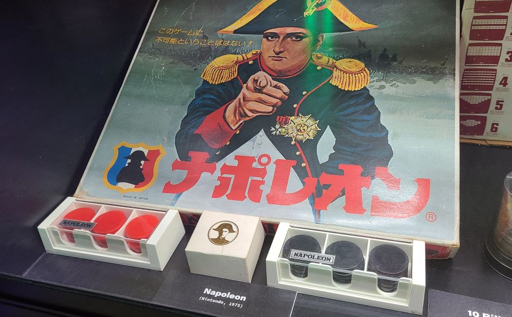 Nintendo prehistory: the Napoleon board game, 1975, as displayed in OXO Museo del Videojuego, Madrid