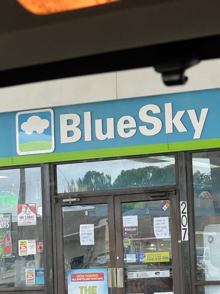 Photo of a convenience store chain called “BlueSky”