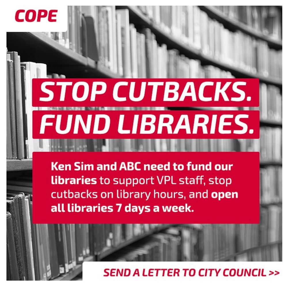 Stop cutbacks, fund libraries. 